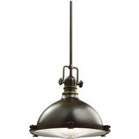 Kichler Hatteras Bay 1 Light Medium Pendant Olde Bronze, Brown