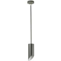 Elstead Lighting Quinto 1 Light Pendant Dark Grey Polished Nickel, Silver