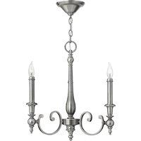 Hinkley Yorktown 3 Light Chandelier, Silver