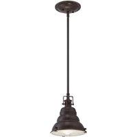 Quoizel East Vale 1 Light Mini Pendant, Brown