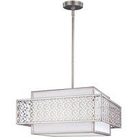 Feiss Kenney 3 Light Pendant, Silver