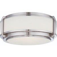 Quoizel Wilkinson 3 Light Flush Light, Silver