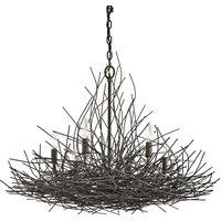 Kichler Organique 6 Light Chandelier, Brown