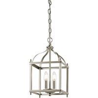 Kichler Larkin 2 Light Small Pendant Brushed Nickel, Silver