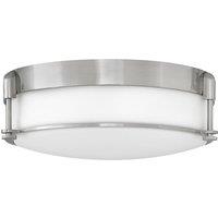 Hinkley Colbin Medium Flush Mount Brushed Nickel, Silver