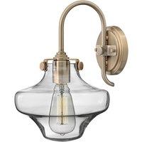 Hinkley Congress 1 Light Clear Glass Wall Light Brushed Caramel, Gold