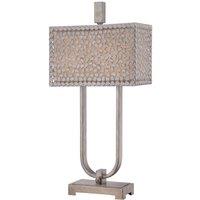 Quoizel Confetti 2 Light Desk Lamp, Silver