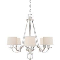Quoizel Sutton Place 6 Light Chandelier, Silver