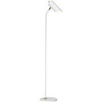 Elstead Lighting Quinto 1 Light Floor Lamp White Aged Brass, White