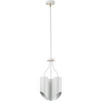 Elstead Lighting Quinto 3 Light Chandelier White Aged Brass, White