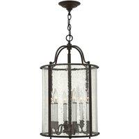 Hinkley Gentry 6 Light Large Pendant Olde Bronze, Brown