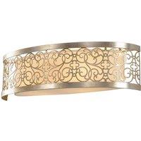 Feiss Arabesque 2 Light Wall Light, Silver
