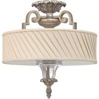 Hinkley Kingsley 3 Light SemiFlush, Silver