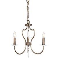 Elstead Lighting Pimlico 3 Light Chandelier Dark Bronze, Brown