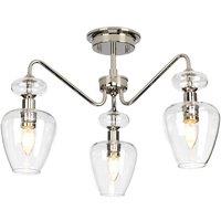 Elstead Lighting Armand 3 Light Pendant Polished Nickel, Silver