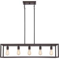 Quoizel New Harbor 5 Light Island Chandelier, Brown