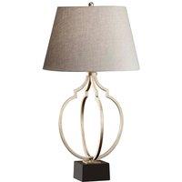 Feiss Grandeur 1 Light Table Lamp, Silver
