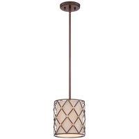 Quoizel Brown Lattice 1 Light Mini Pendant, Brown