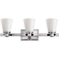 Hinkley Avon 3 Light Above Mirror Light, Silver