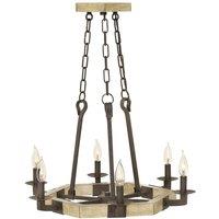 Hinkley Wyatt 6 Light Chandelier, Brown
