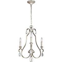 Feiss DeWitt 3 Light Chandelier, Silver