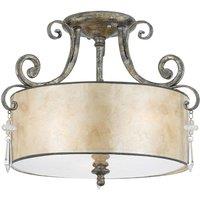 Quoizel Kendra 3 Light SemiFlush Light, Silver