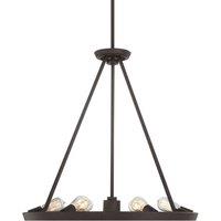 Quoizel Theater Row 6 Light Chandelier Western Bronze, Brown