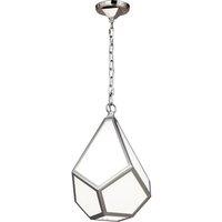Feiss Diamond 1 Light Small Pendant, Silver
