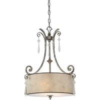 Quoizel Kendra 2 Light Pendant Light, Silver