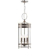 Elstead Lighting Guildhall Pendant Polished Nickel, Silver