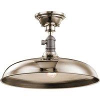 Kichler Cobson 1 Light Pendant/Semi Flush Polished Nickel, Gold