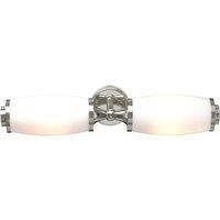 Elstead Lighting Eliot 2 Light Wall Light Polished Nickel, Silver