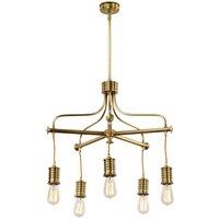 Elstead Lighting Douille 5 Light Chandelier Aged Brass, Gold