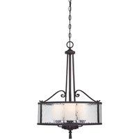 Quoizel Adonis 3 Light Pendant, Red