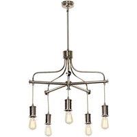 Elstead Lighting Douille 5 Light Chandelier Polished Nickel, Silver