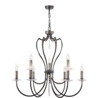 Elstead Lighting Pimlico 9 Light Chandelier Dark Bronze, Brown