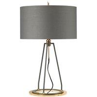 Elstead Lighting Ferrara Table Lamp Grey and Polished Gold, Gold
