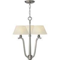 Hinkley Whitney 3 Light Chandelier, Silver