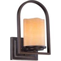 Quoizel Aldora 1 Light Wall Light, Brown