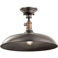 Kichler Cobson 1 Light Pendant/Semi Flush Olde Bronze, Gold