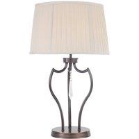 Elstead Lighting Pimlico 1 Light Table Lamp Dark Bronze, Brown