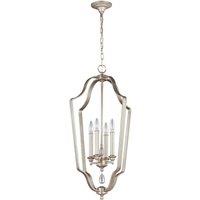 Feiss DeWitt 4 Light Foyer Chandelier, Silver
