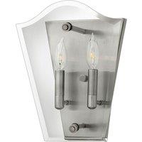 Hinkley Wingate 2 Light Wall Light, Silver