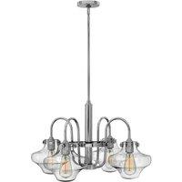 Hinkley Congress 4 Light Clear Glass Chandelier Chrome, Silver