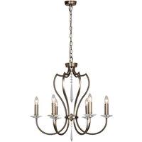 Elstead Lighting Pimlico 6 Light Chandelier Dark Bronze, Brown