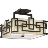 Hinkley Lanza 3 Light SemiFlush, Brown