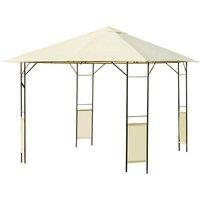 Outsunny 3Mx3M Garden Gazebo Awning Tent Marquee Water Resistant Steel - Cream, Cream