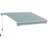 Outsunny Garden Sun Shade Canopy/Awning 4 X 3M - Green/White, Multi