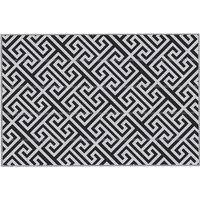Outsunny 182X274Cm Reversible Outdoor Rug Portable Plastic Straw Rv Camping Mat - Black, Black