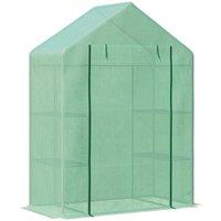 Outsunny Greenhouse For Outdoor Portable Gardening Plant Grow House - Green, Green